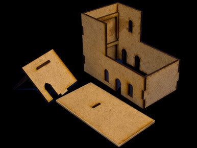 Middle East Two Story Building With Removable Roof (MDF) - 15MMDF026-R