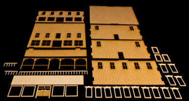 Old West Two Story with balcony and upstaris door - 28MWEST012