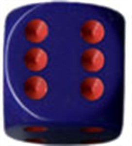 Opaque 16mm d6 Purple/red Dice Block (12 dice)