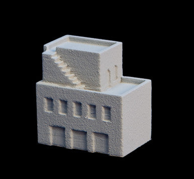 Two Story Building With Roof Addition (Resin) - 285MEV060