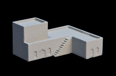 One Story L Shaped Structure with Roof Addition (Resin) - 285MEV062