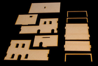 Middle East Two Story Building With Removable Roof (MDF) - 15MMDF121-R