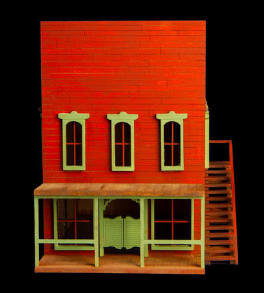 Old West Two Story Building with External Staircase - 28MWEST026
