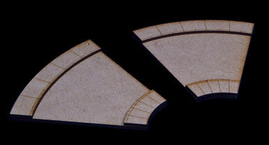 45 Degree Curve, 2 Lane Road (2 Pcs) - 28MROAD005