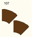 45 Degree Curve, Dirt Road (2 pcs) - 285FELT107