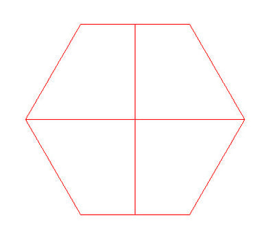 1/4 Corner Hexes (4) - 15MHEX011