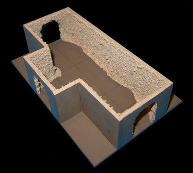 6" Straight Hallway, One Room Entrance - DUNGEON003