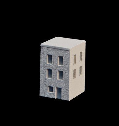 Small 3 Story Building With Flat Roof (Resin) - 285ITM013