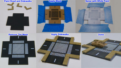 Road Marking Stencil Set For ROAD08x series - 285th Scale