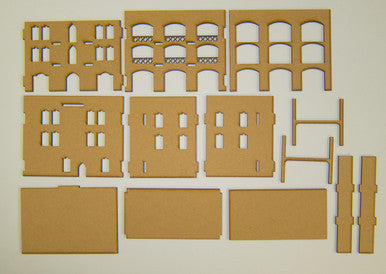 20mm Middle East 3 Story Building w/Removable Floors and Roof - 20MMDF151-1