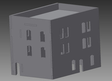 20mm Middle East 3 Story Building w/Removable Floors and Roof - 20MMDF152-1