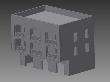 20mm Middle East Three Story Building - 20MMDF156