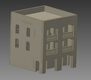 20mm Middle East Three Story Building - 20MMDF153