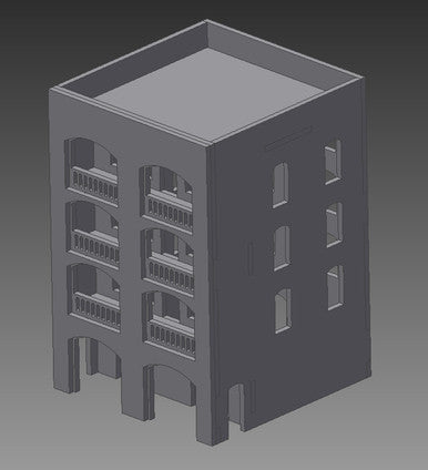 20mm Middle East Four Story Building - 20MMDF154