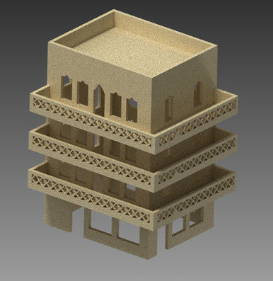 20mm Middle East Four Story Building - 20MMDF157