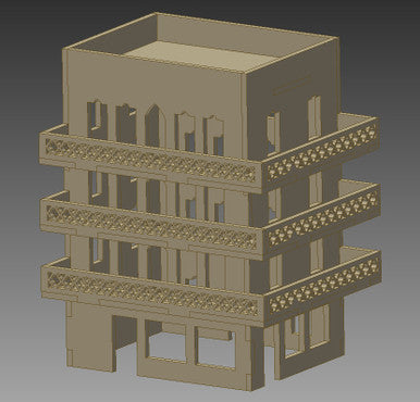 20mm Middle East Four Story Building - 20MMDF157