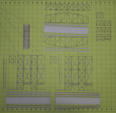 Steel Lift Bridge (Matboard) - 285CSS036