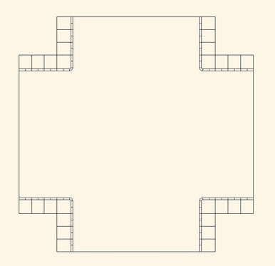 4 Way Crossing, 4 Lane Road - 15MROAD006-4