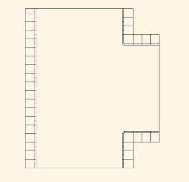 3 Way Intersection, 4 Lane Road - 15MROAD008-4