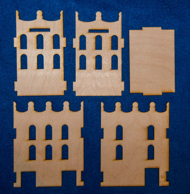 Middle East Three Story Building With Removable Roof (MDF) - 15MMDF024-R