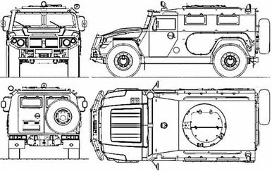 GAZ Tigr - Russian Humvee Type Vehicle (5/pk) - W98