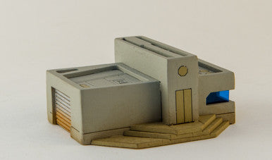 10mm Sci-Fi Future World Garage/Shop Building (Matboard) - 10MCSS252-7