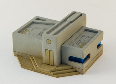 10mm Sci-Fi Future World Garage/Shop Building (Matboard) - 10MCSS252-7
