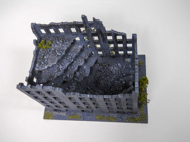 Ruined City Building, 8" x 4" (MDF) - 15MMDF262-3