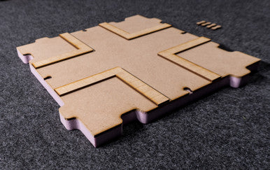 15-20mm Terrain Block - Four Way Crossing