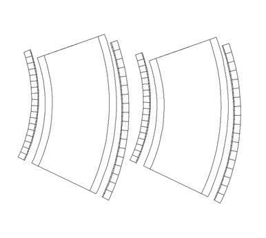 90 Degree Curve, 4 Lane Road - 15MROAD007-4