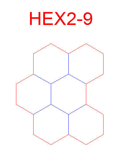Hex Bases, Array of Six Hex - (2")