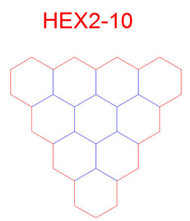 Hex Bases, Array of Ten Hex - (2")