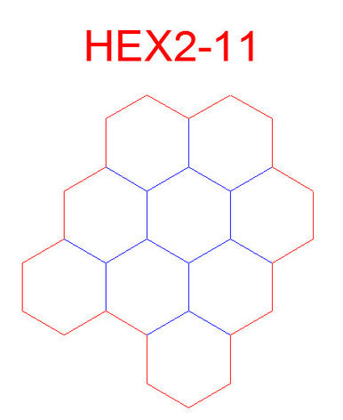 Hex Bases, Array of Nine Hex - (2")