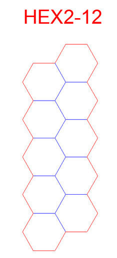 Hex Bases, Array of 10 Hex - (2")