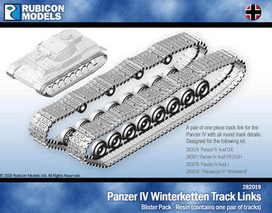 Panzer IV Winterketten Track Links- Resin