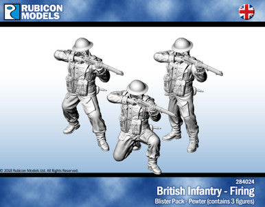 British Infantry Firing- Pewter