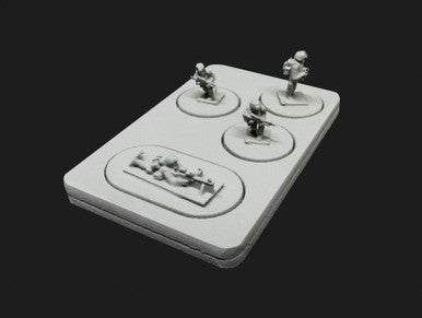 6mm (1/285th) Micro Armor Infantry Base - 285AAG002