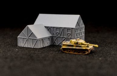 6mm Two story "L" shaped country home (Resin) - 285MEV116
