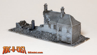 6mm Block of Ruined Buildings - 285VAC002