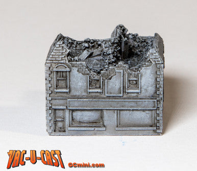 6mm Ruined Corner Building - 285VAC004
