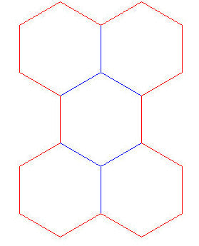 Hex Bases, Array of Five Hex - (2")