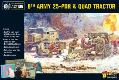 Bolt Action: 8th Army 25 Pounder Quad and Limber