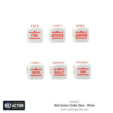 Bolt Action: Orders Dice Packs - White