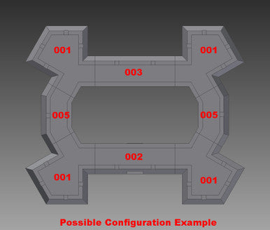 Vauban Fortress Wall - 2" Straight w/Door - 285VAB002