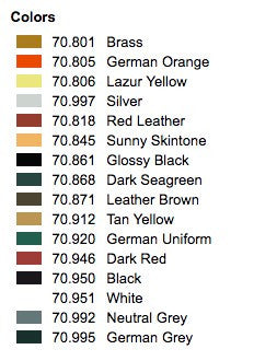 Model Color Set: 07 WWII German