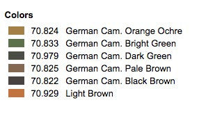 Model Color Set: German SS Paint Set (6)