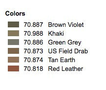 Model Color Set: US Paint Set (6)
