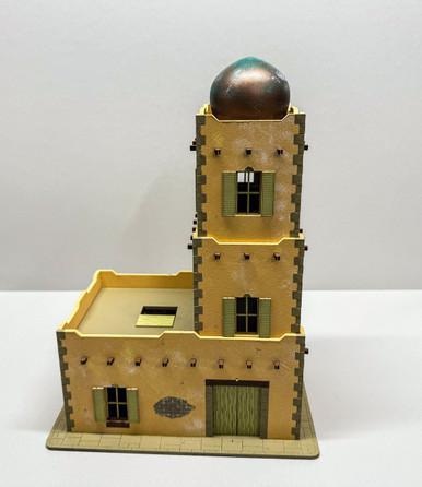 Pre-Painted 28mm Middle Eastern Building with Dome - 28MPaint105