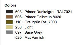 Model Air Set: AFV System Camouflage Colors German Afrika Korps (DAK) 1941-1942