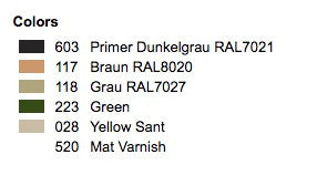 Model Air Set: AFV System Camouflage Colors German Afrika Korps (DAK) 1942-1944